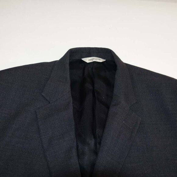 Pronto Uomo Men's Suit Jacket Size 46 Short Charcoal Gray 100% Wool Blazer 46S - Picture 3 of 9